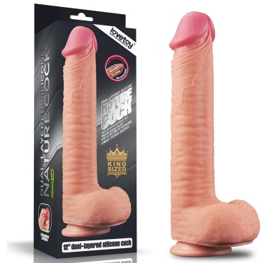 Ogromne dildo realistyczny wygląd przyssawka 30 cm